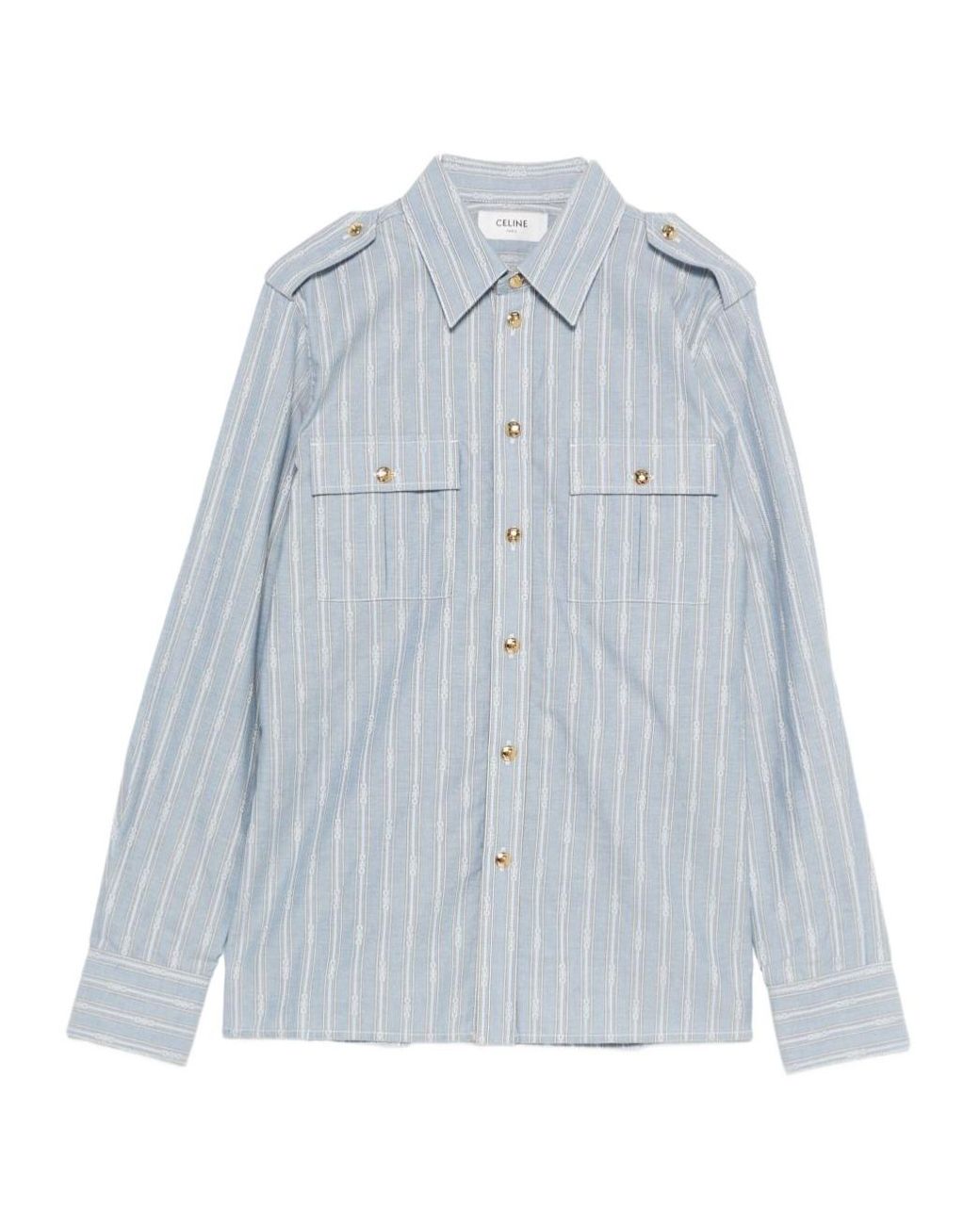 Céline Blue Long-Sleeved Shirt