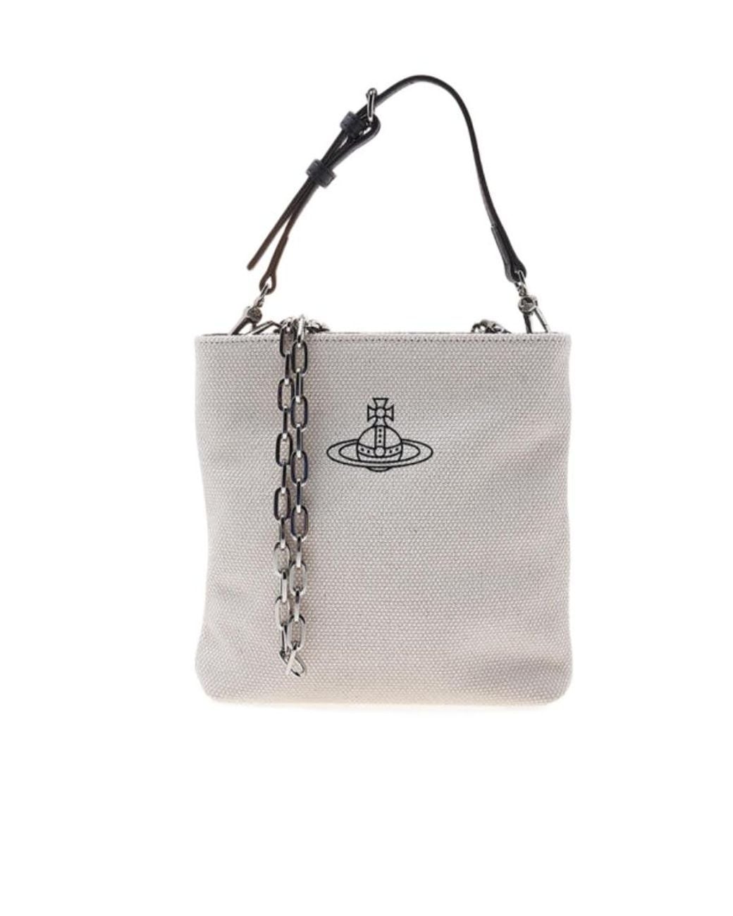 Vivienne Westwood Gray Logo Shoulder Bag