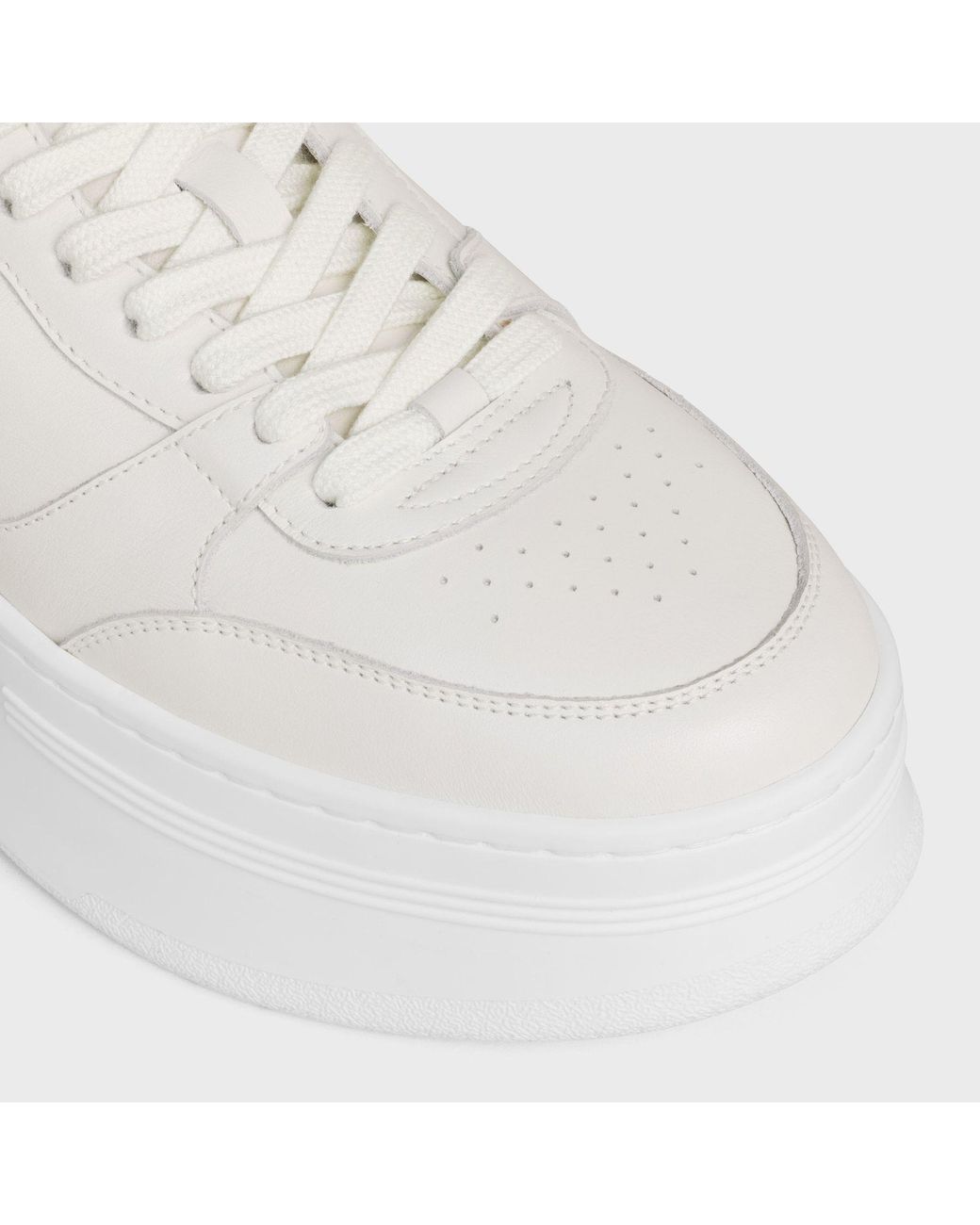 Céline White Block Wedge Sneaker