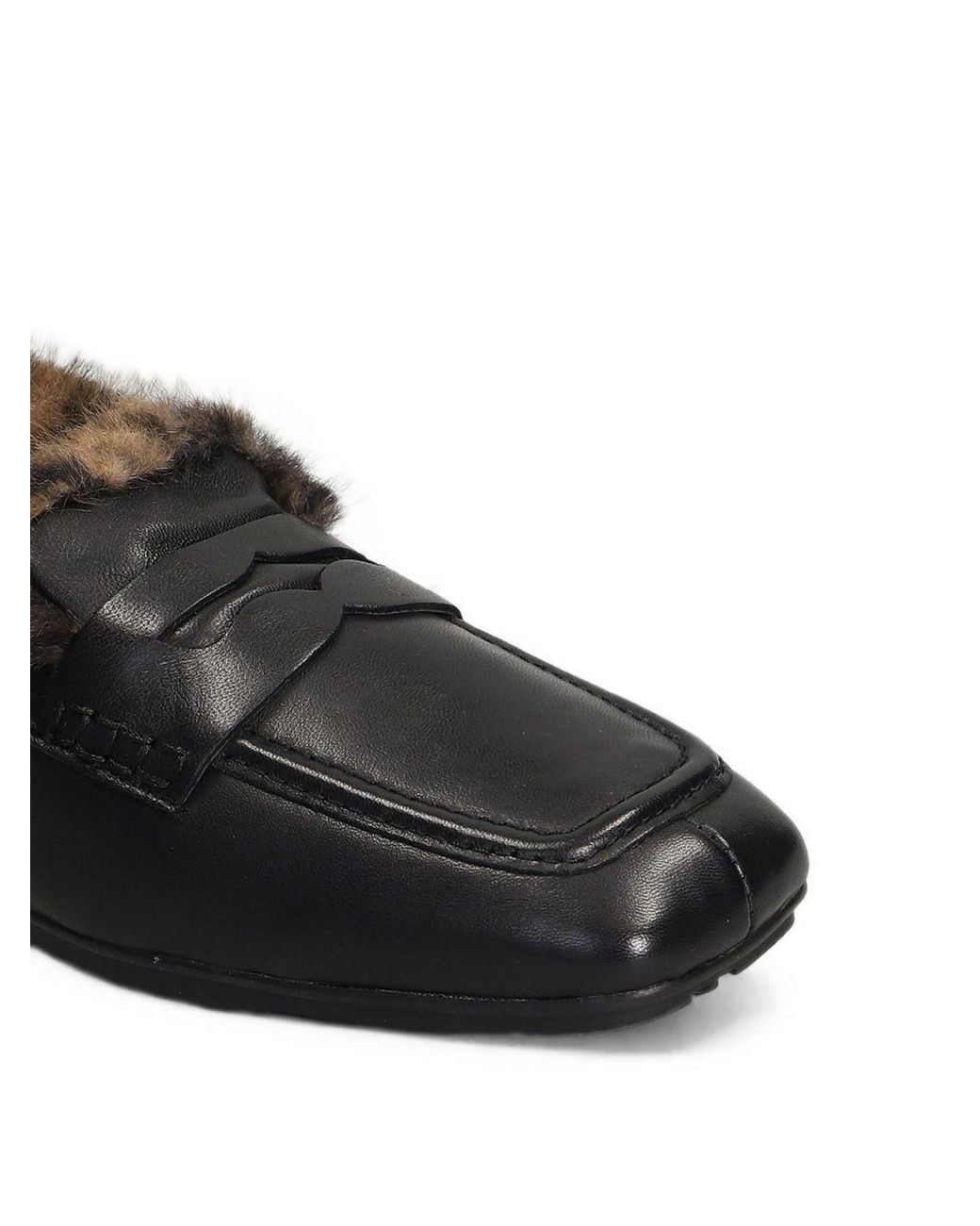 Ash Black Barkley Fur Nappa/Fake Fur Leopard