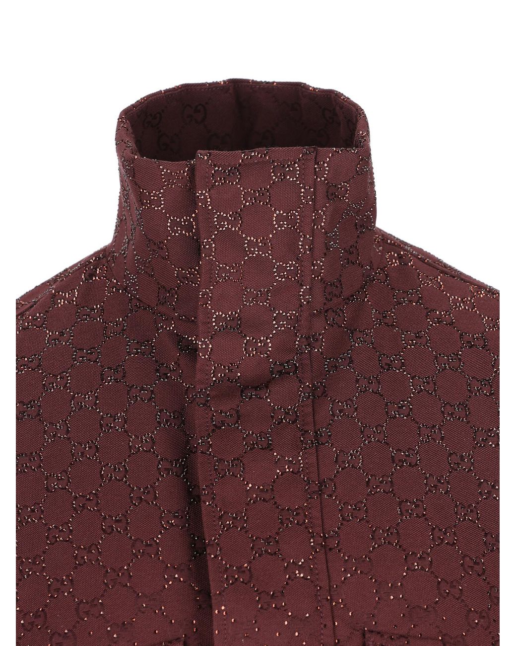 Gucci Red Embellished Gg Monogrammed Padded Jacket for men