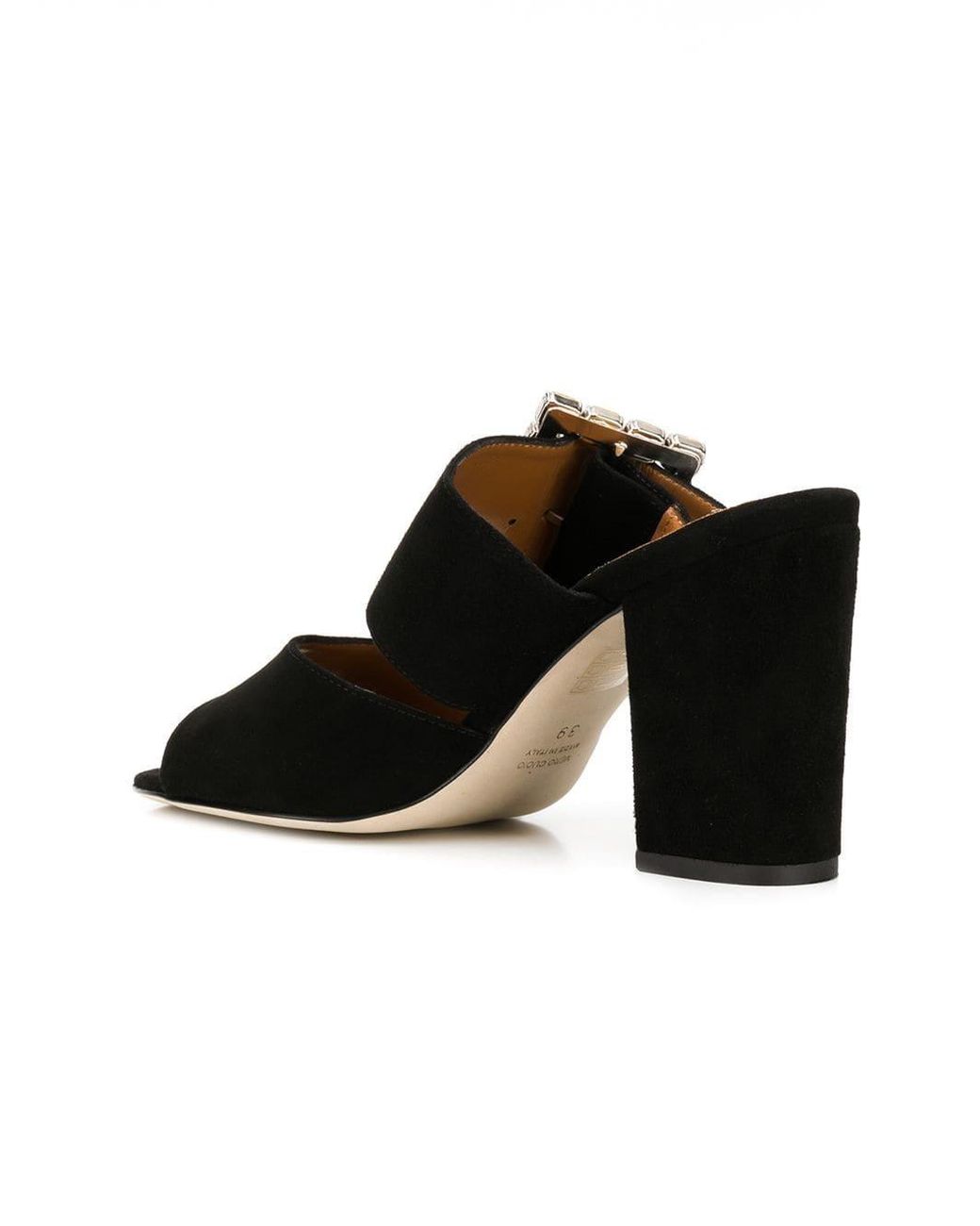 Paris Texas Black Crystal Buckles High Heels
