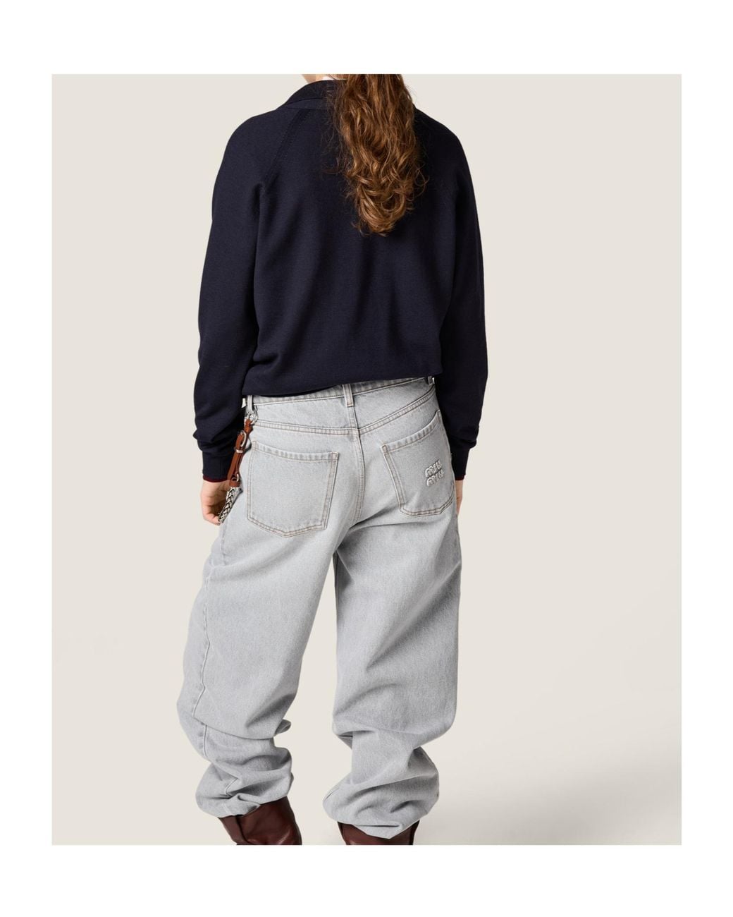 Miu Miu Blue Wool Cardigan