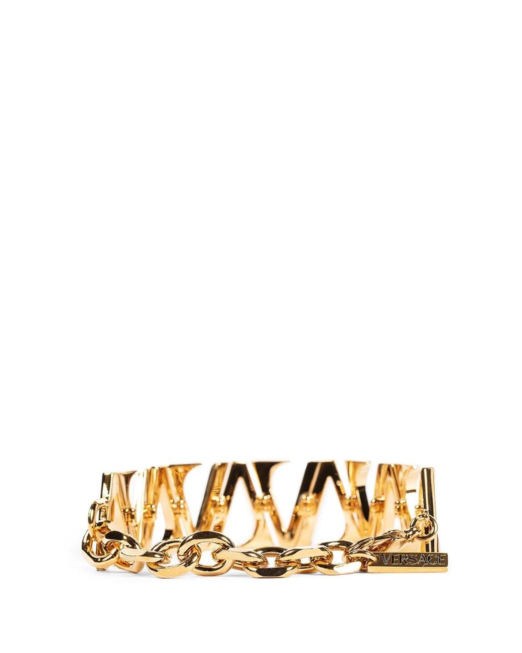 Versace Metallic Logo Chain Bracelet