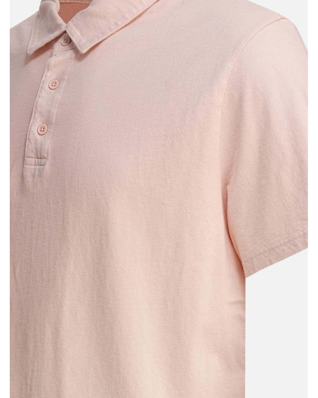 Vince Pink Short-Sleeved Polo Shirt for men