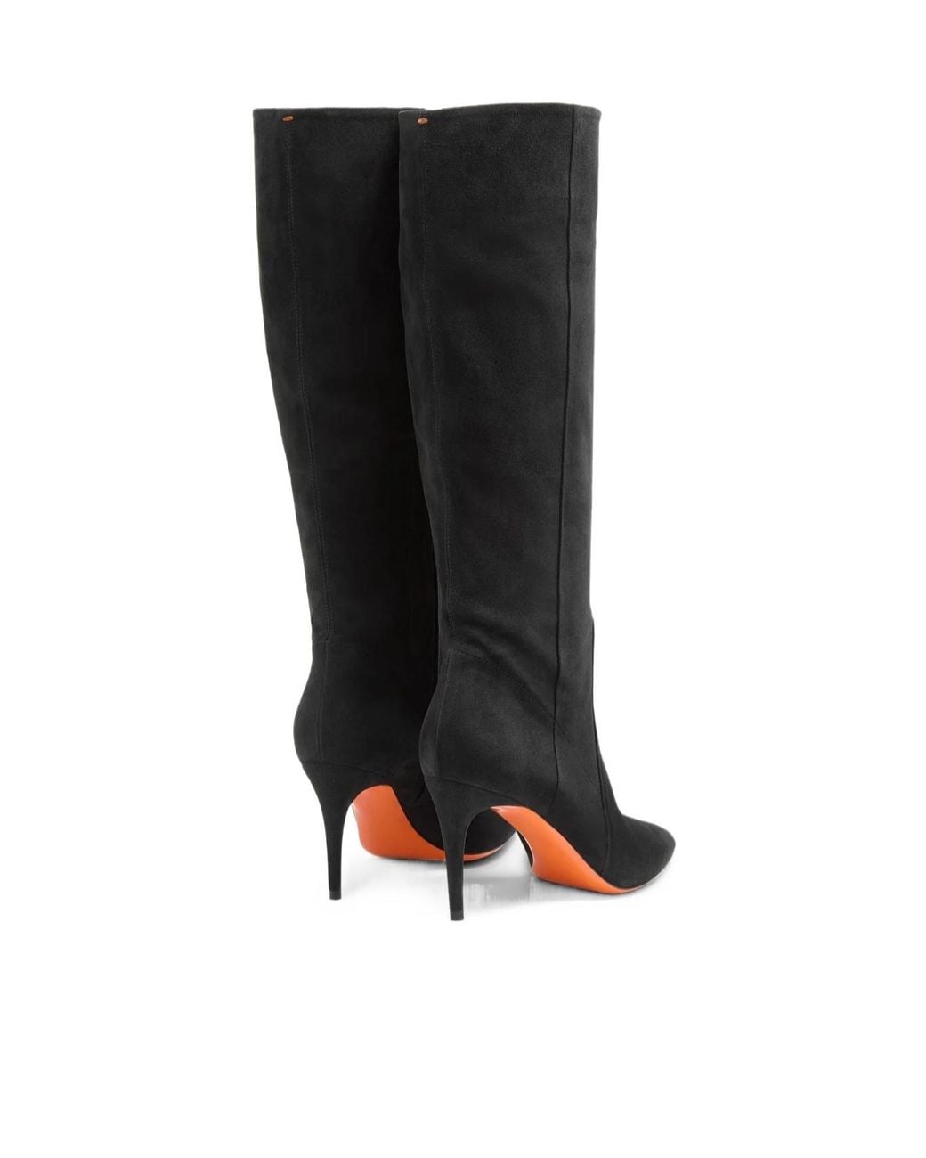 Santoni Black Viola 85 Stiletto Boots