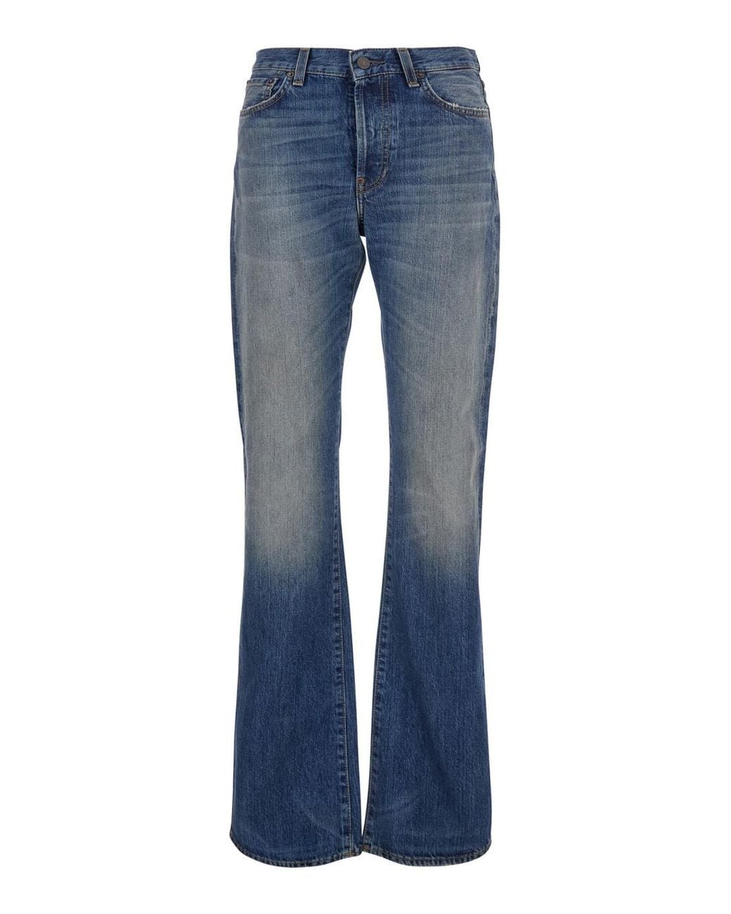 Acne Blue Five-Pocket Regular-Fit Jeans With Straight Hem