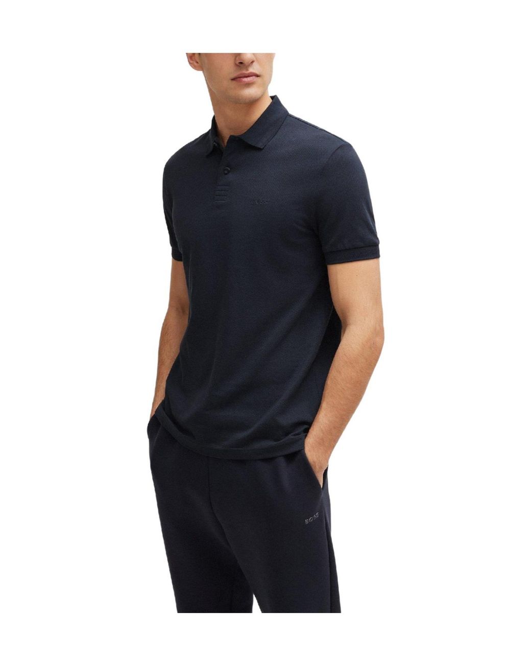 Boss Blue Shortsleeve Polo Shirt for men