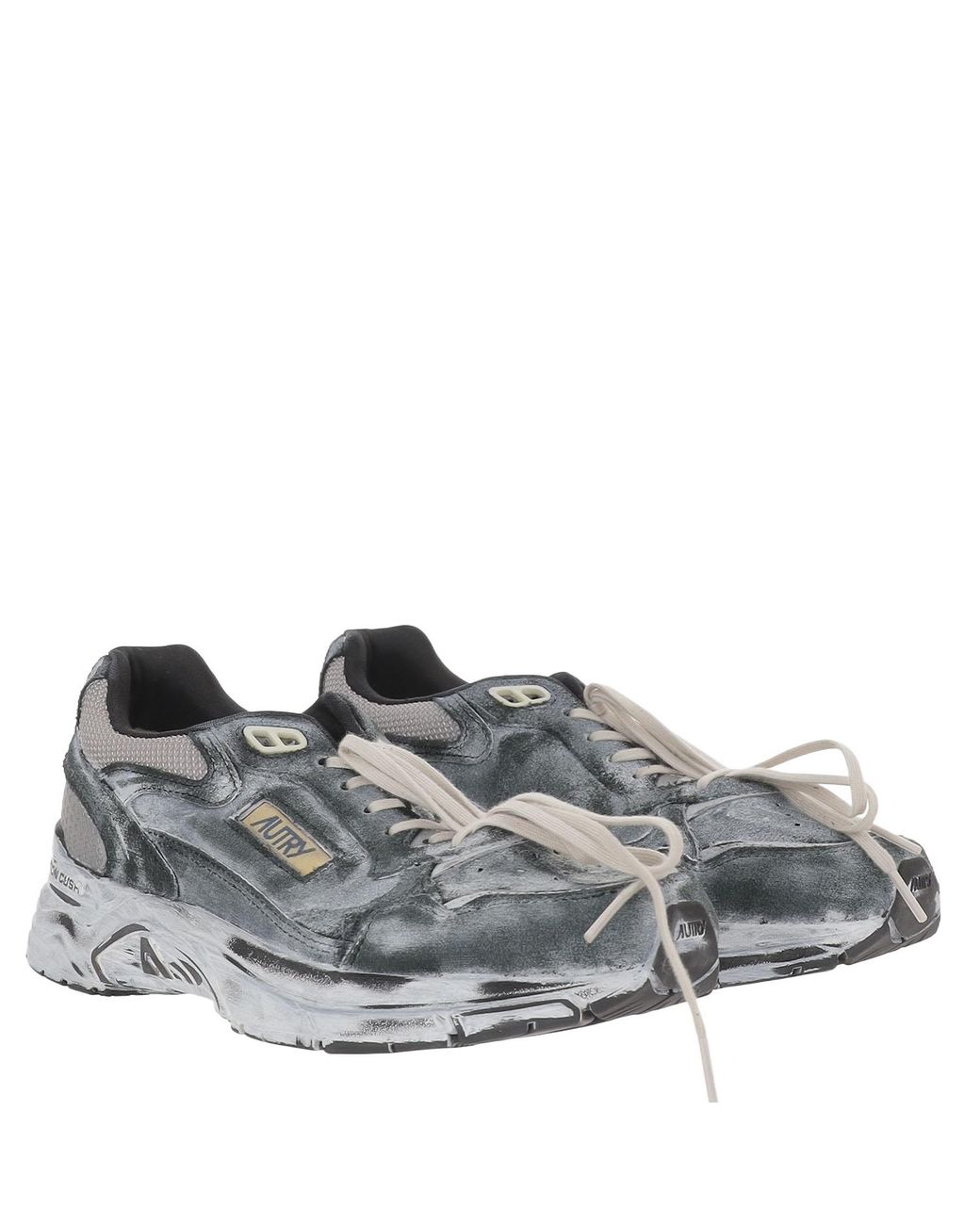 Autry Gray Distressed Sneakers for men
