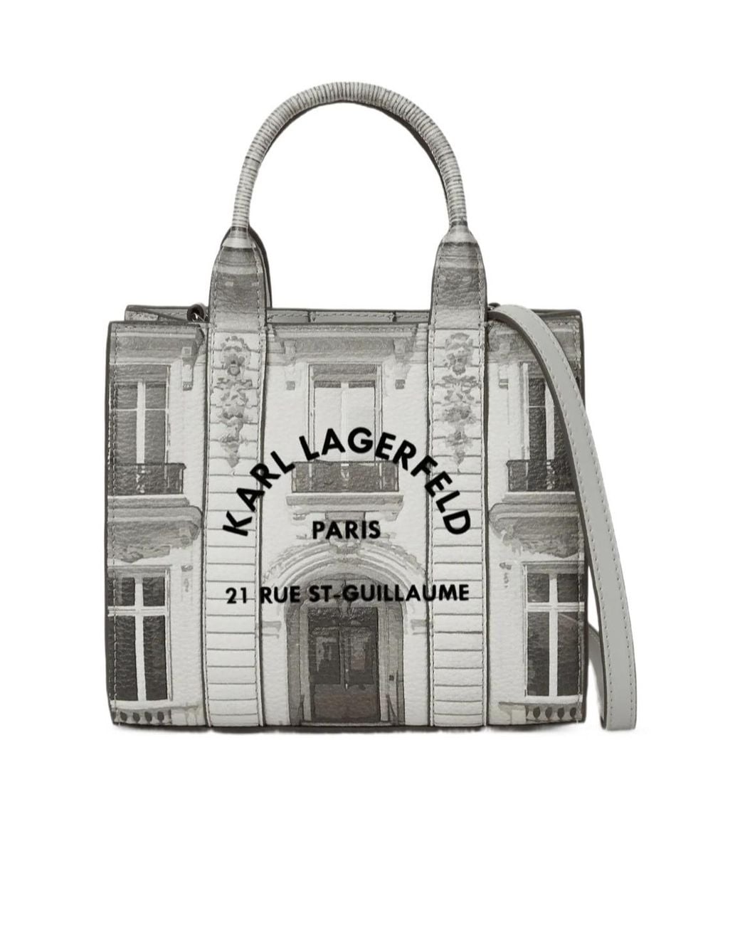 Karl Lagerfeld Gray Rue St-Guillaume Mini Tote Bag
