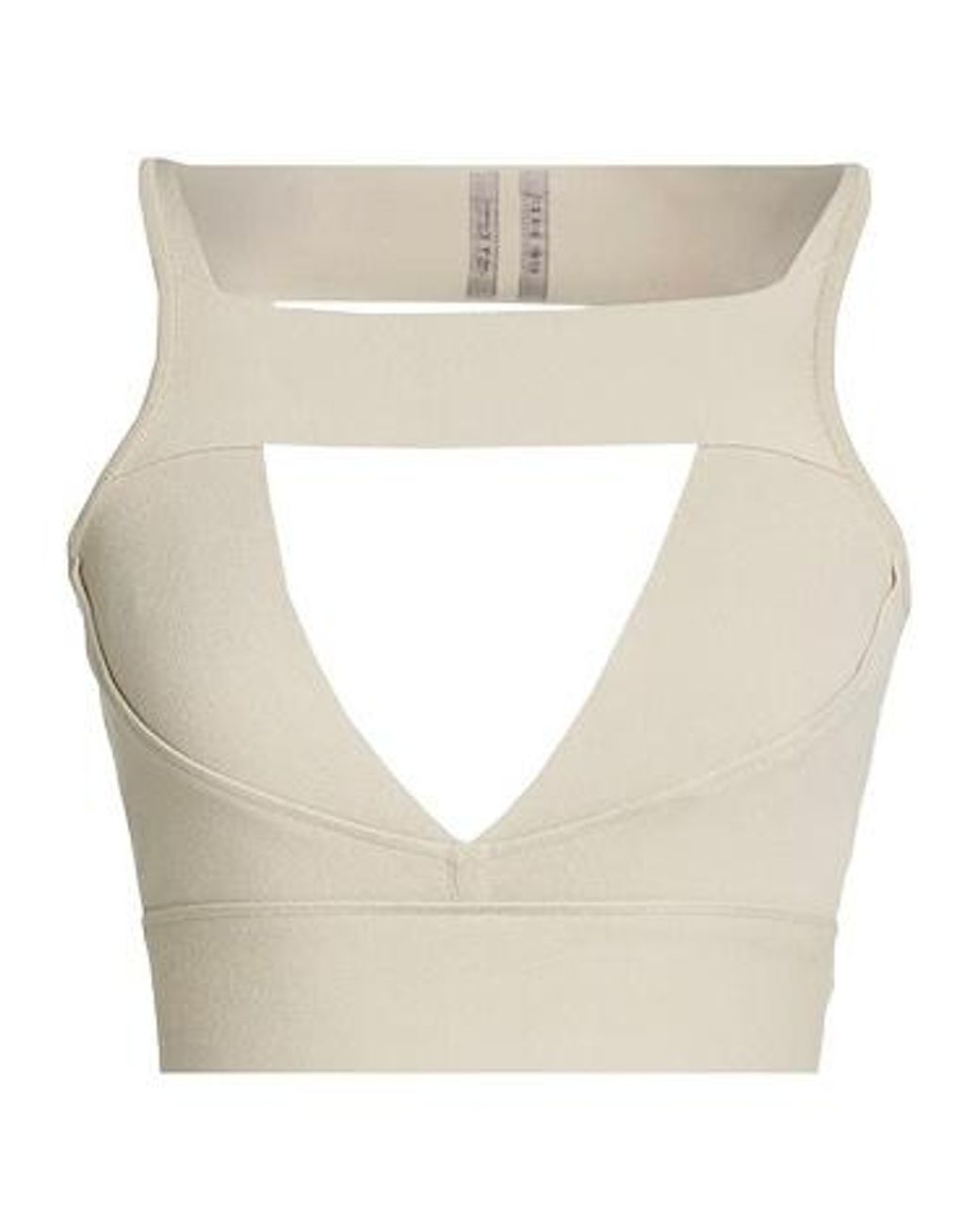 Rick Owens White Knit Sleeveless Cropped Top