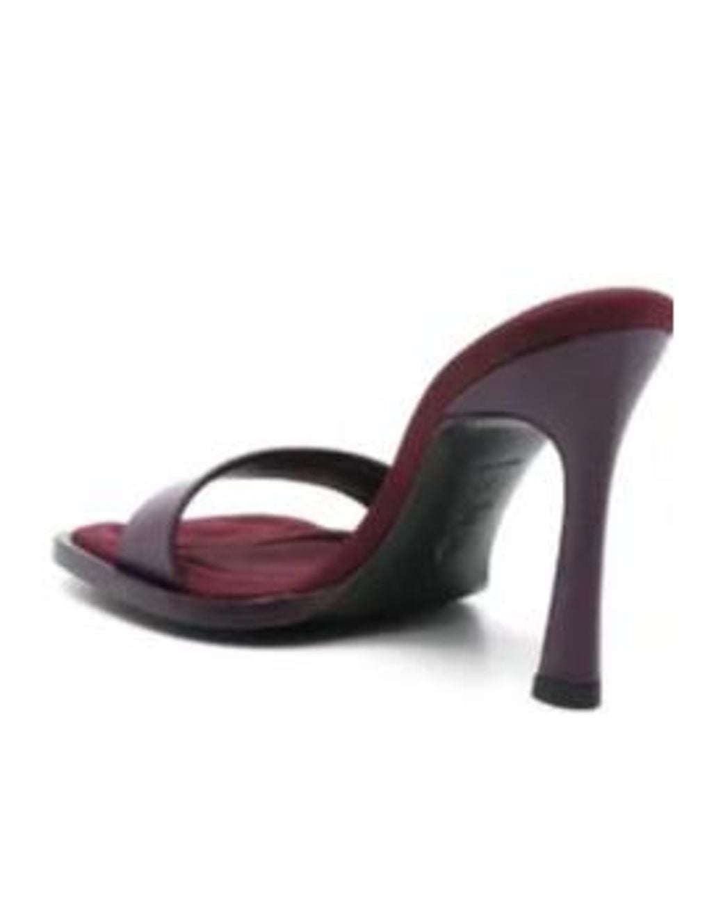 The Attico Purple 100Mm Leather Mules