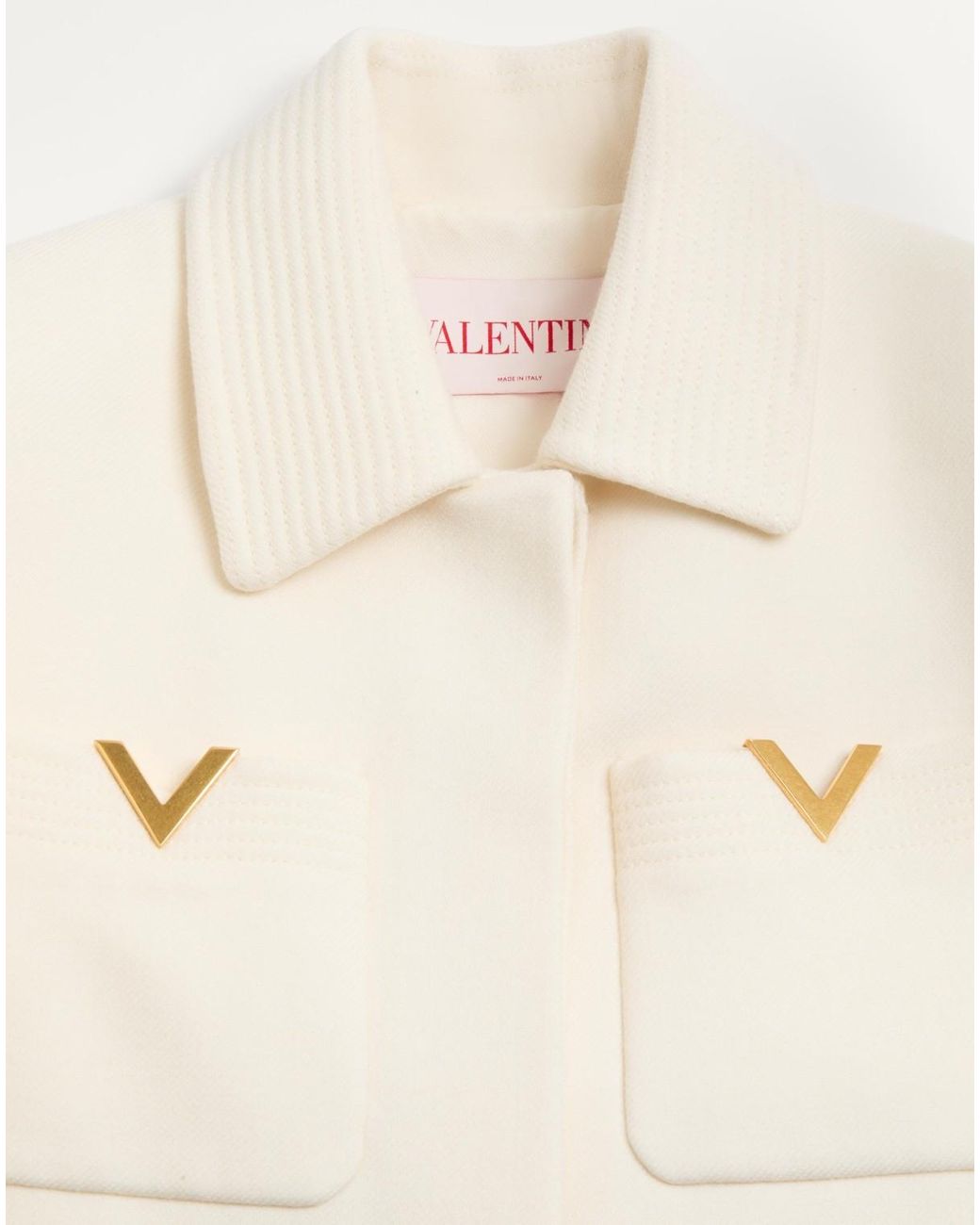 Valentino Natural Drill Double-Breasted Belted Coat