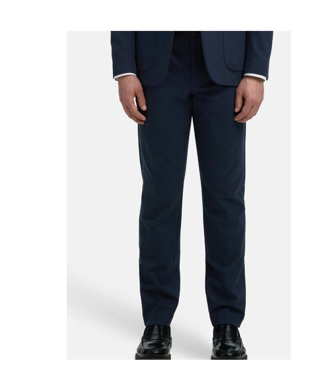 SELECTED Blue Slim-Fit Formal Trousers for men