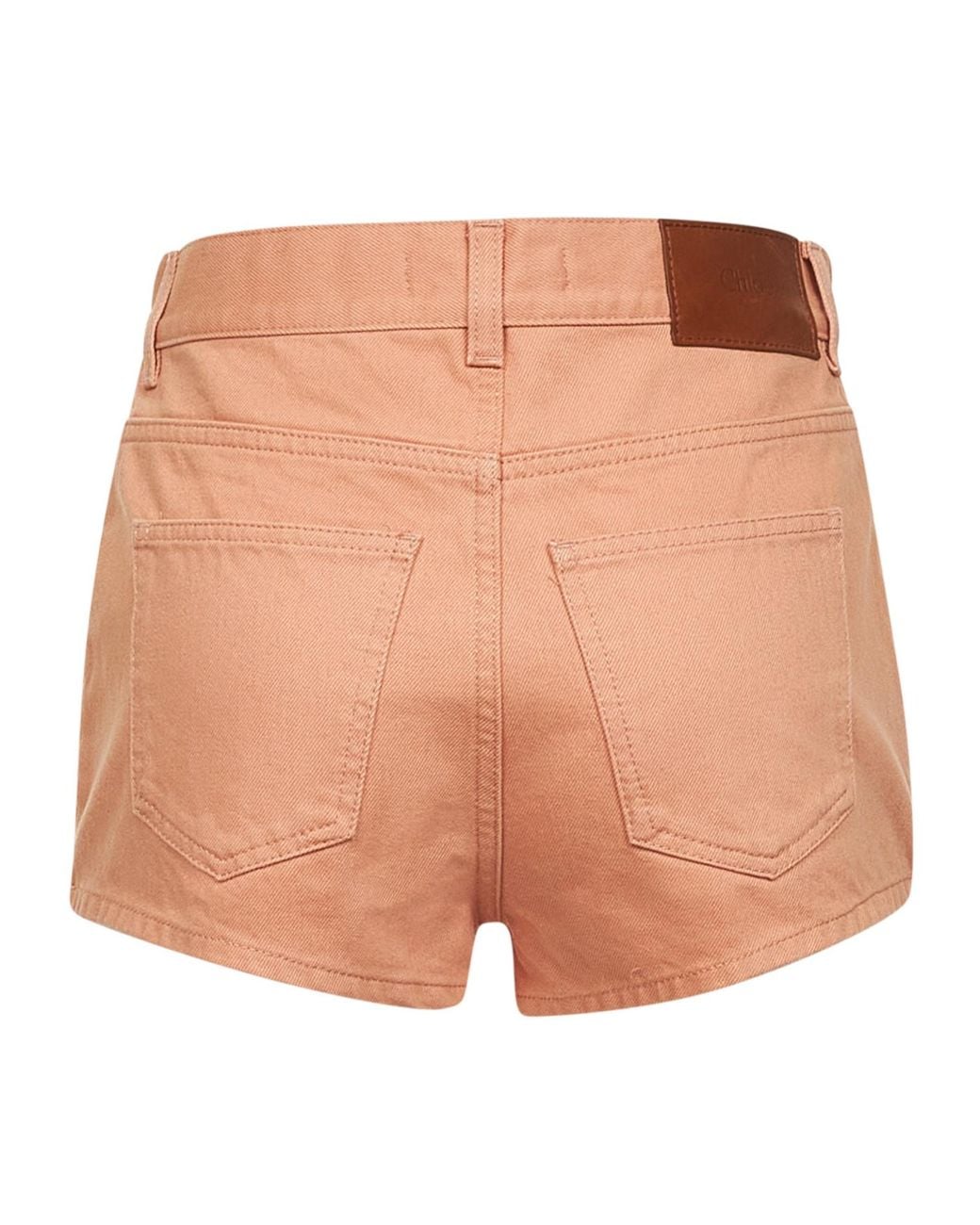 Chloé Natural Chloé High-Waisted Denim Shorts
