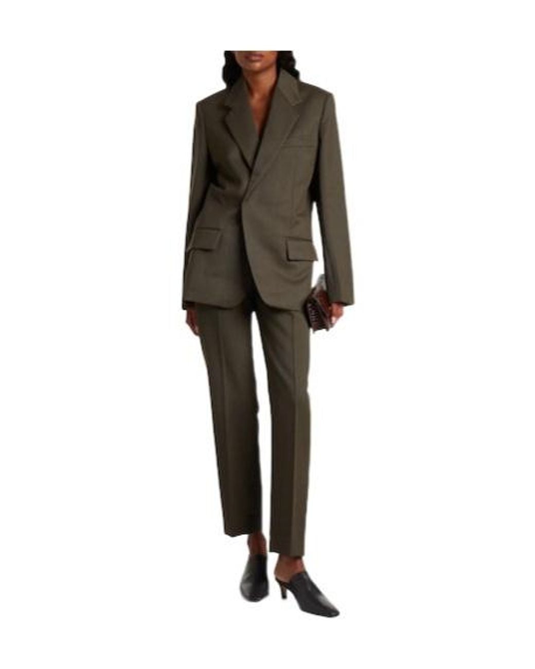 Victoria Beckham Gray Virgin Wool Twill Blazer