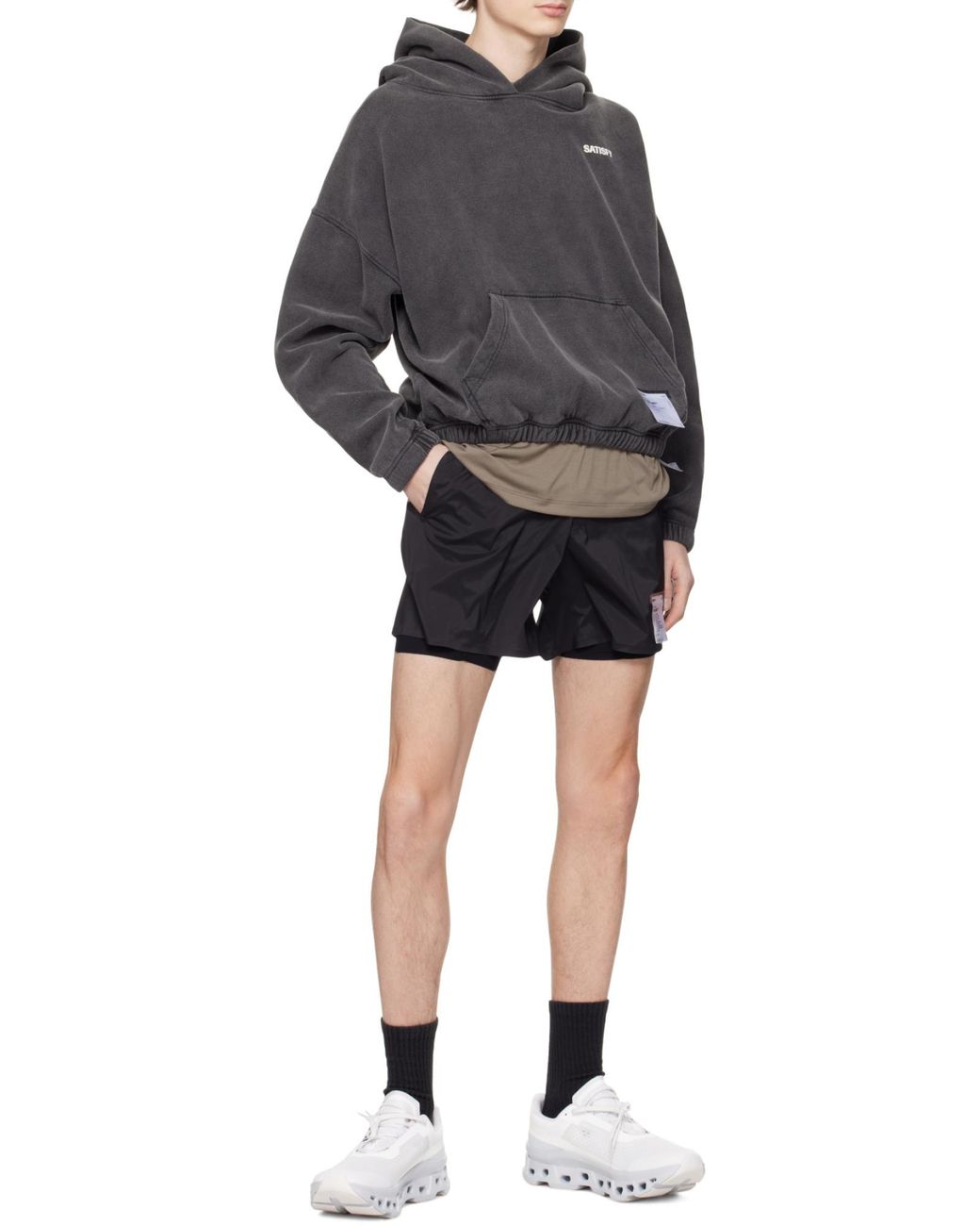 Satisfy Gray Softcell Hoodie for men