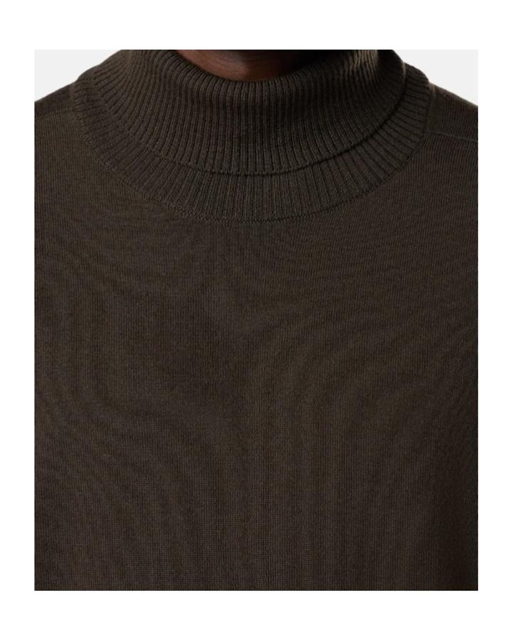 Stone Island Black Logo Patch Turtleneck Knitted Sweater for men