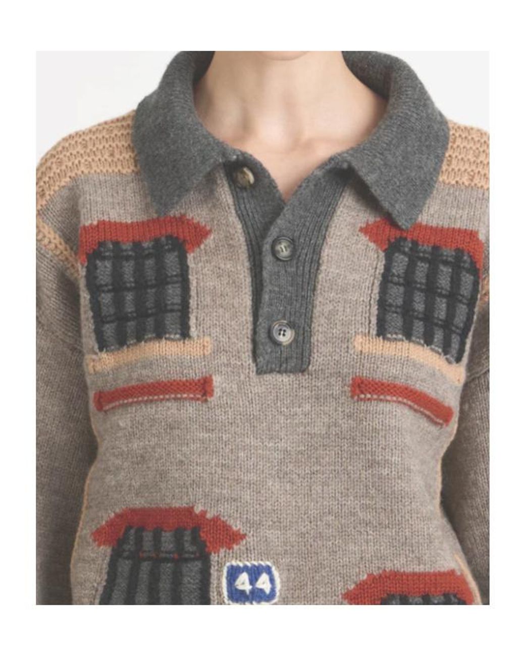 J.W. Anderson Brown House Polo Sweater