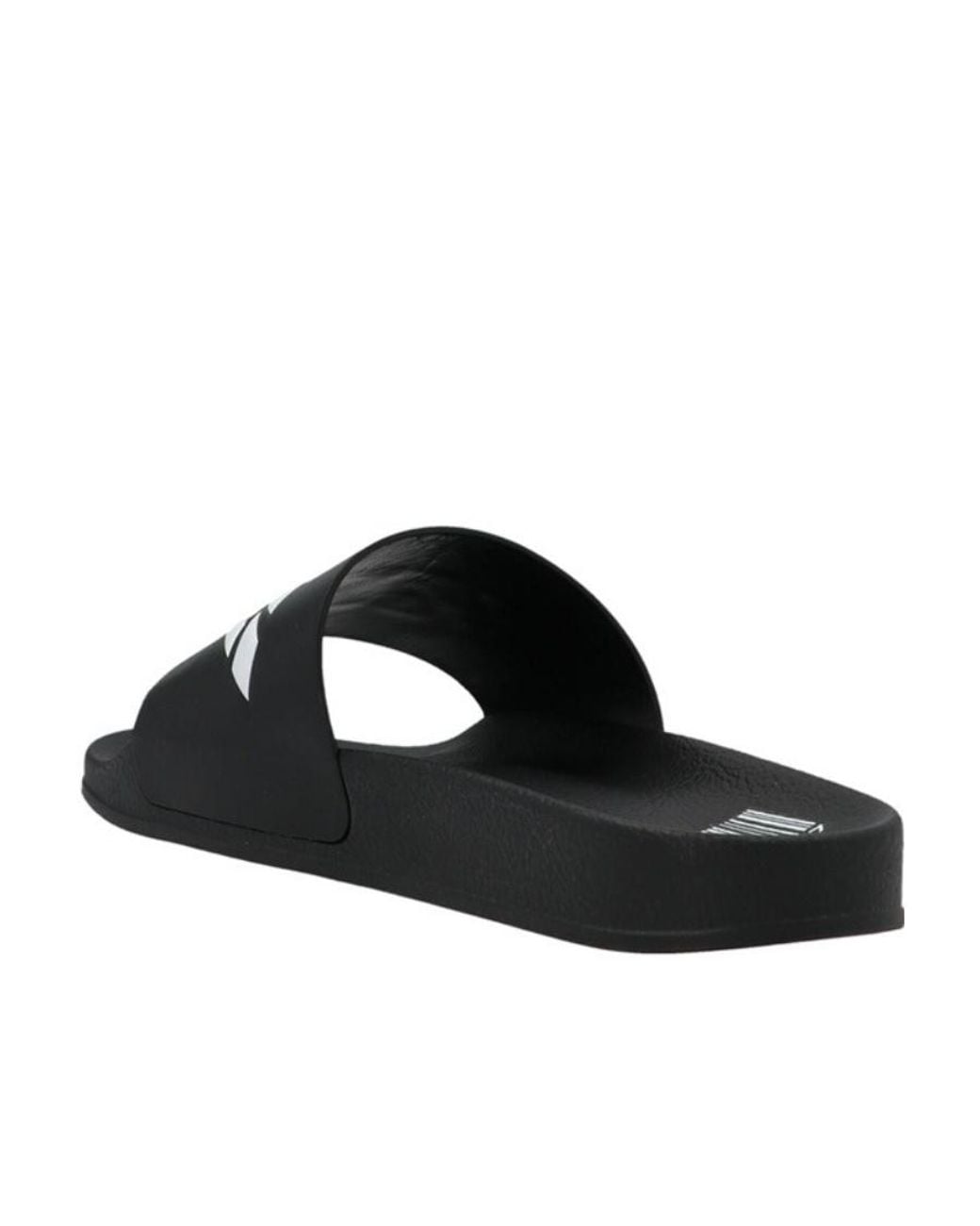 VTMNTS Black Logo Printed Pool Slides for men