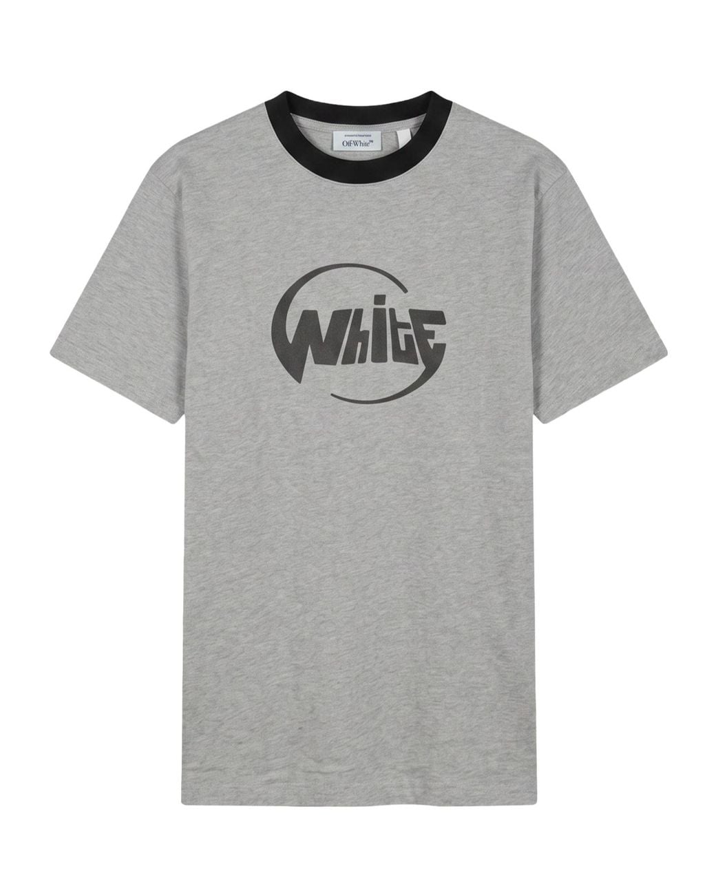 Off-White c/o Virgil Abloh Gray Logo Print T-Shirt for men