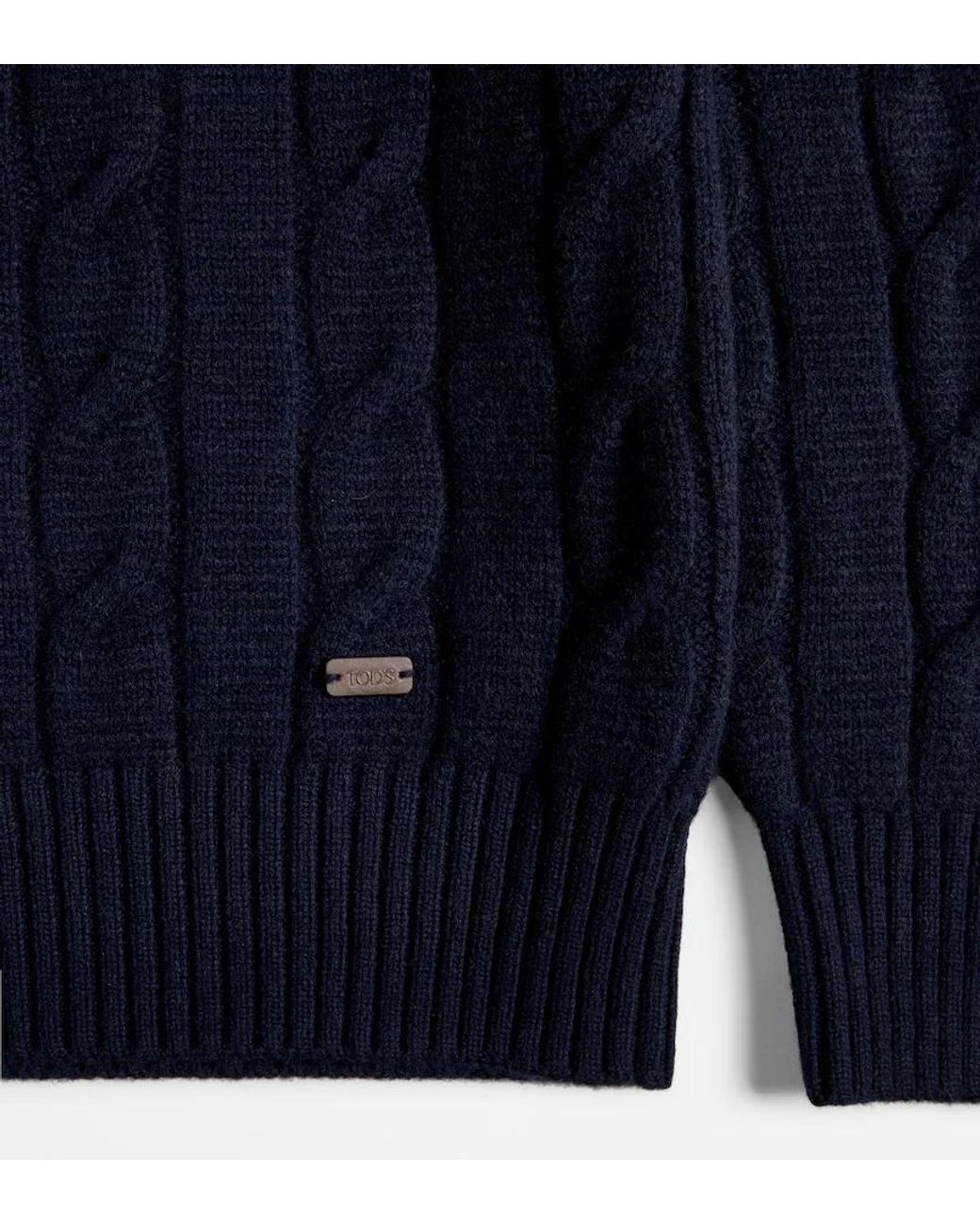 Tod's Blue Long-Sleeved Sweater for men