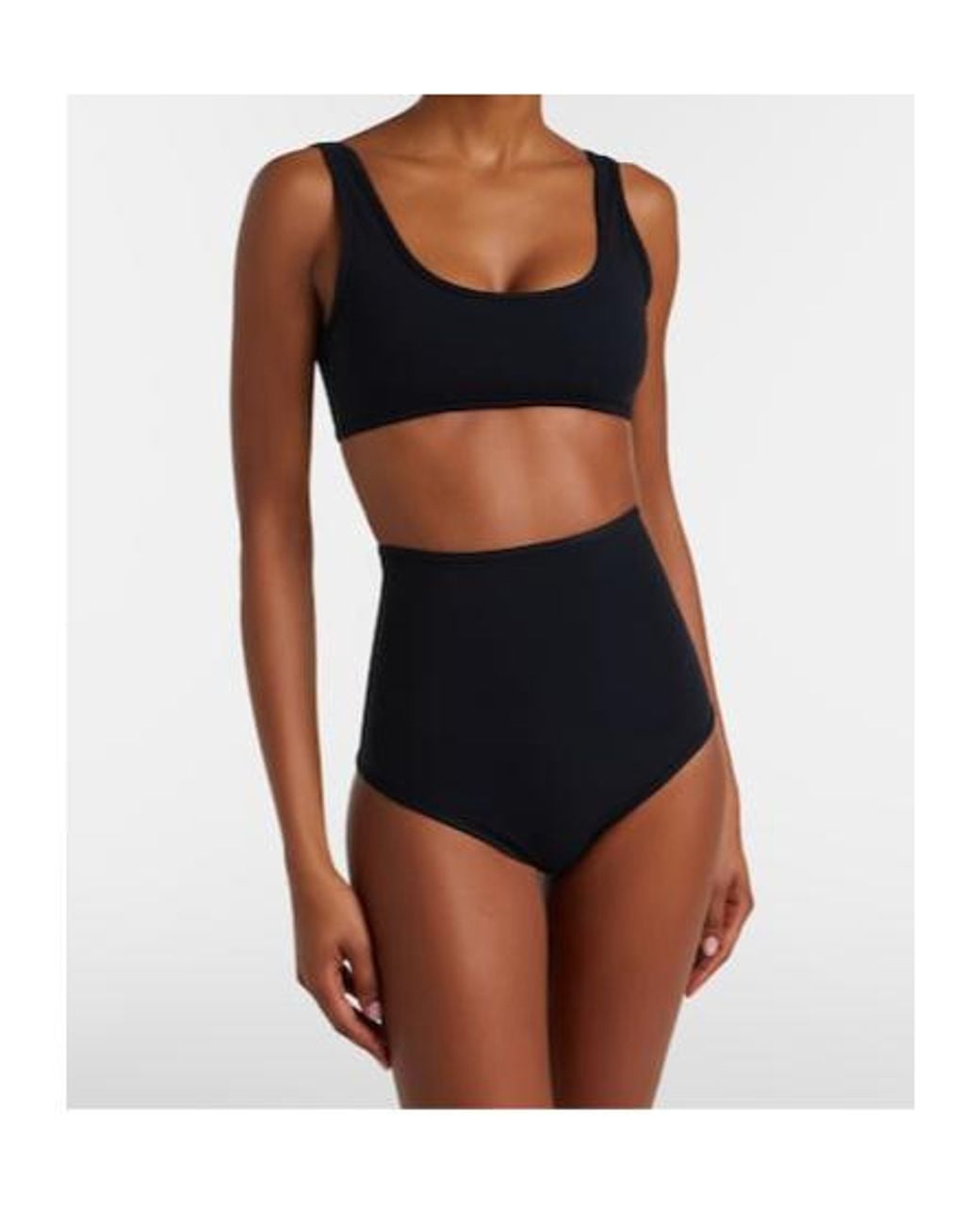 Totême Black High-Rise Bikini Bottoms