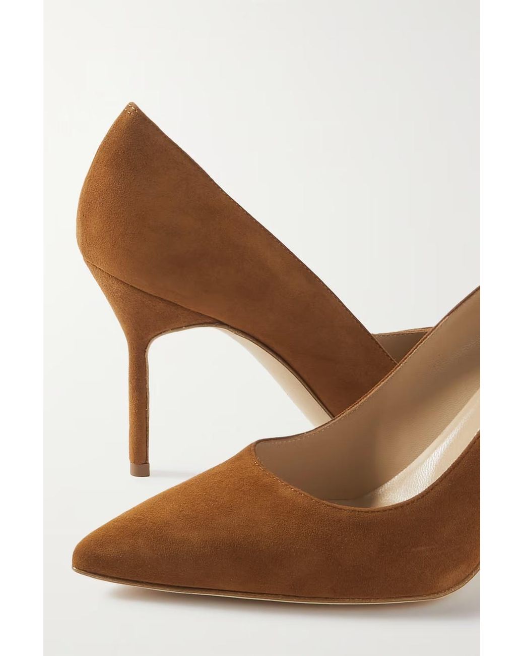 Manolo Blahnik Brown Pointed High Heel Pumps