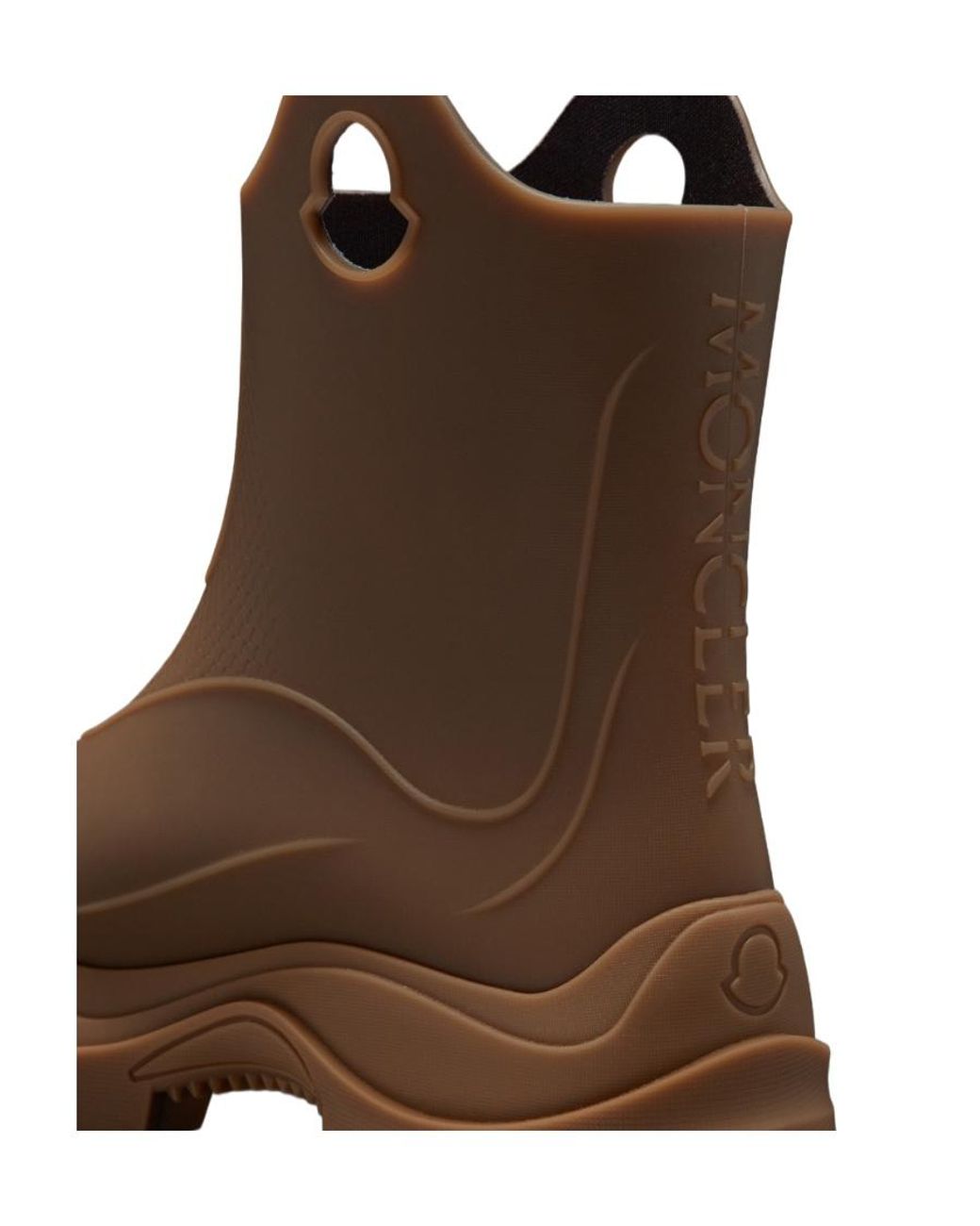 Moncler Brown Misty Round Toe Rain Boots