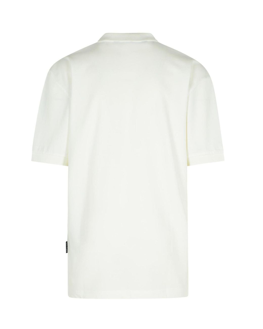 Palm Angels White Logo Printed Crewneck T-Shirt for men