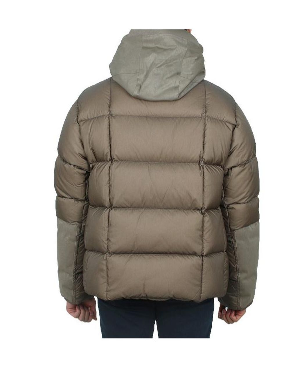 C P Company Gray Long-Sleeved Down Jacket for men