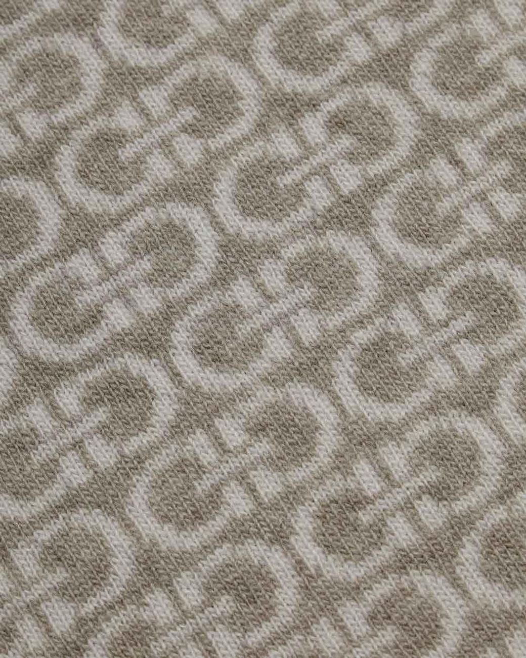 Ferragamo Gray Logo Knit Scarf