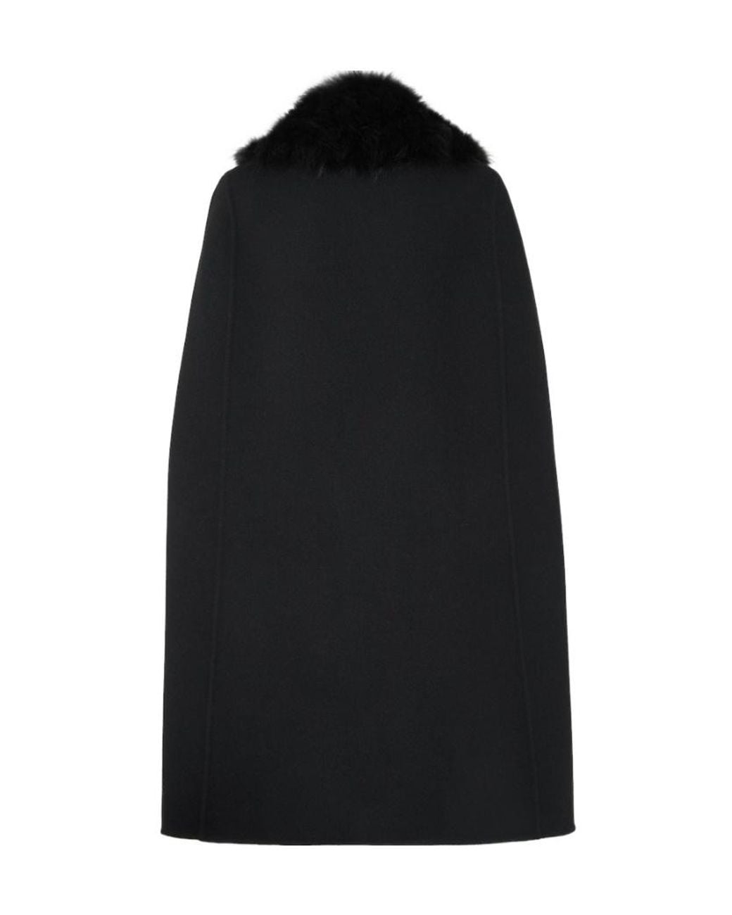 Fendi Black Single Breasted Long Cape