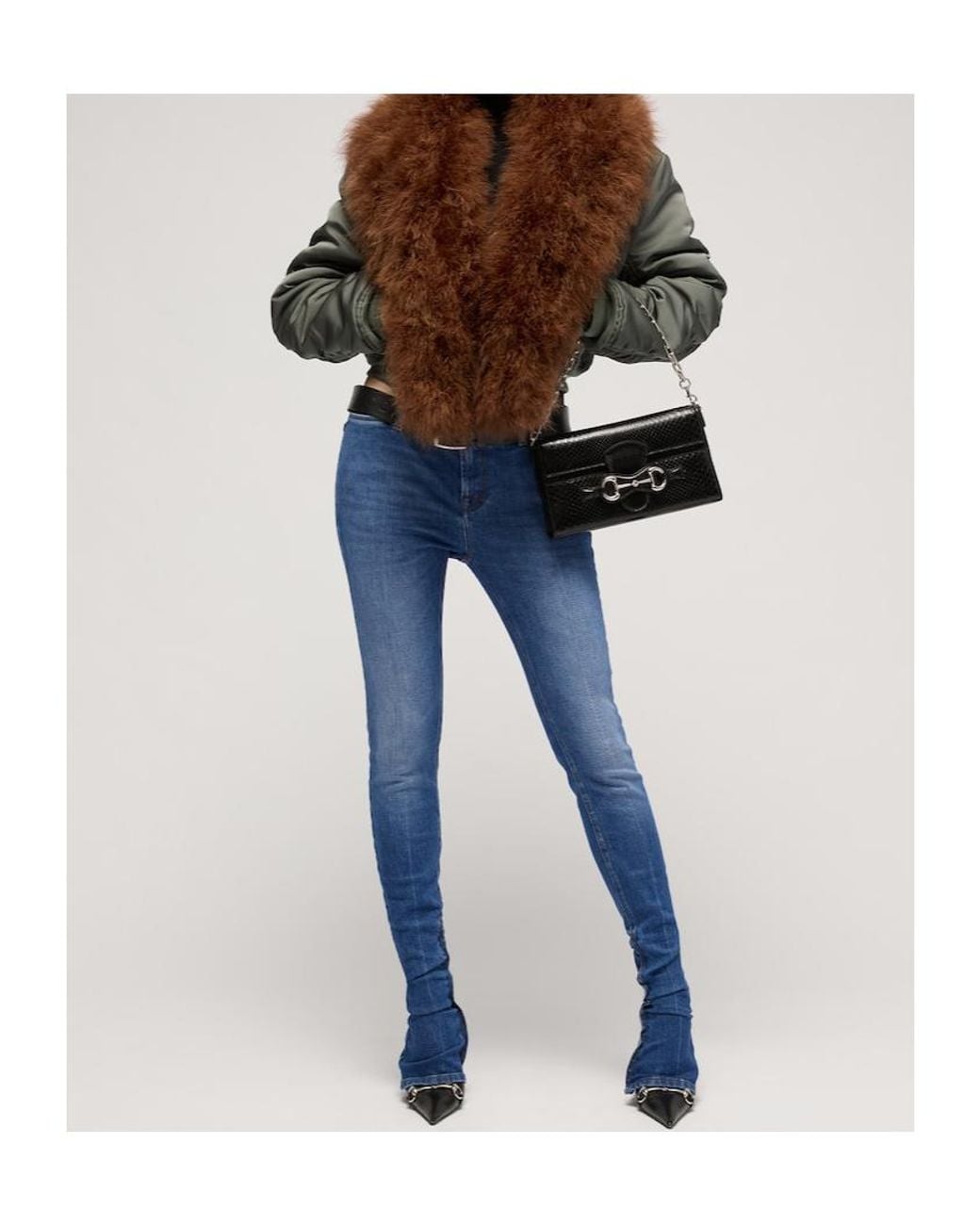 Gucci Blue Fitted Stretch Jeans