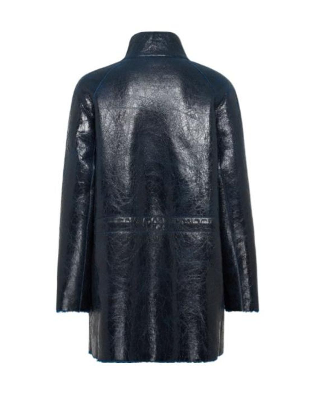 Fendi Blue Long Sleeved High-Neck Jacket