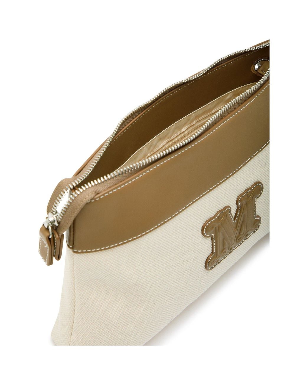 Max Mara Natural Canvas Clutch