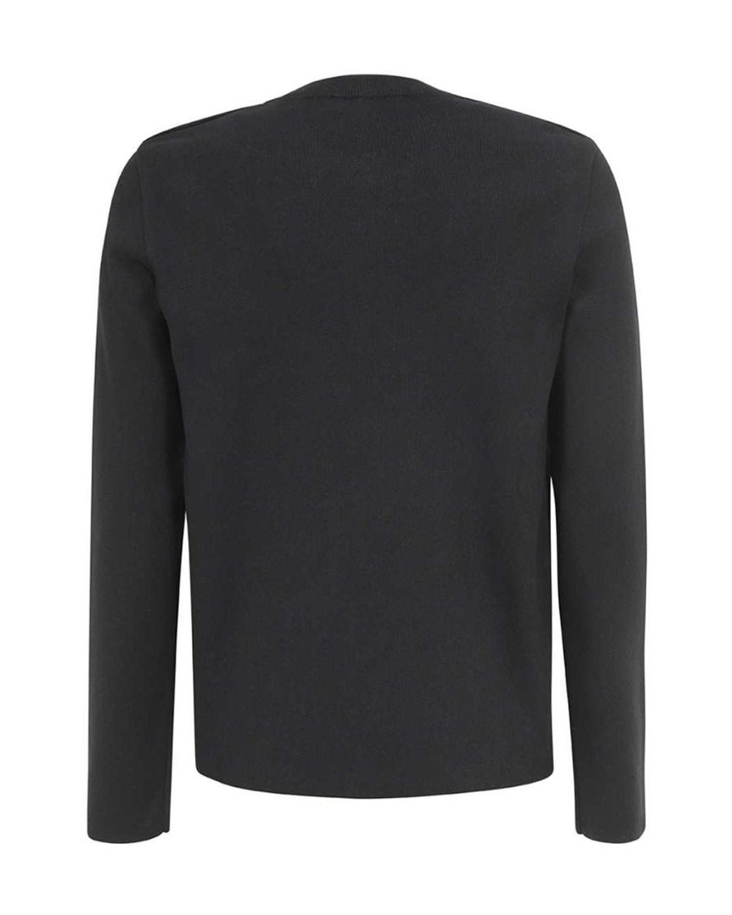 Courreges Black Logo-Patch Buttoned Jumper for men