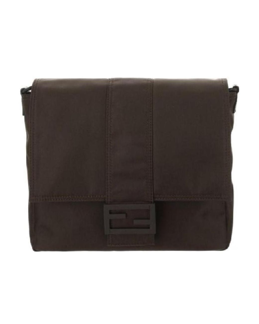 Fendi Black Baguette Medium Messenger Bag for men