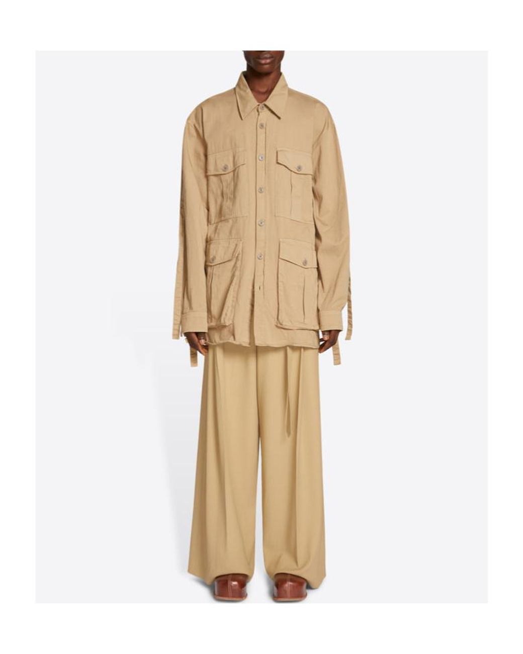 Dries Van Noten Natural Long-Sleeved Shirt for men