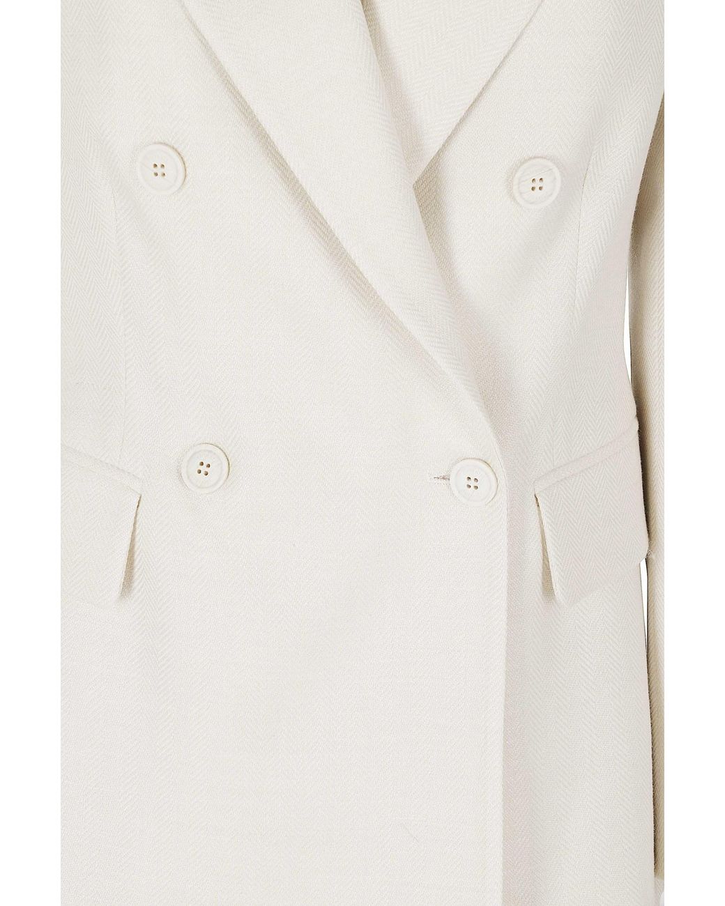 Eleventy White Double-Breasted Suit Jacket