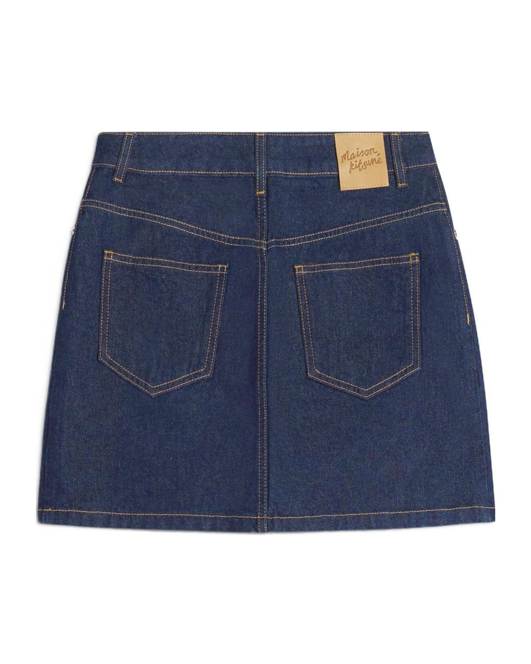 Maison Kitsuné Blue Maison Kitsuné A-Line Denim Skirt