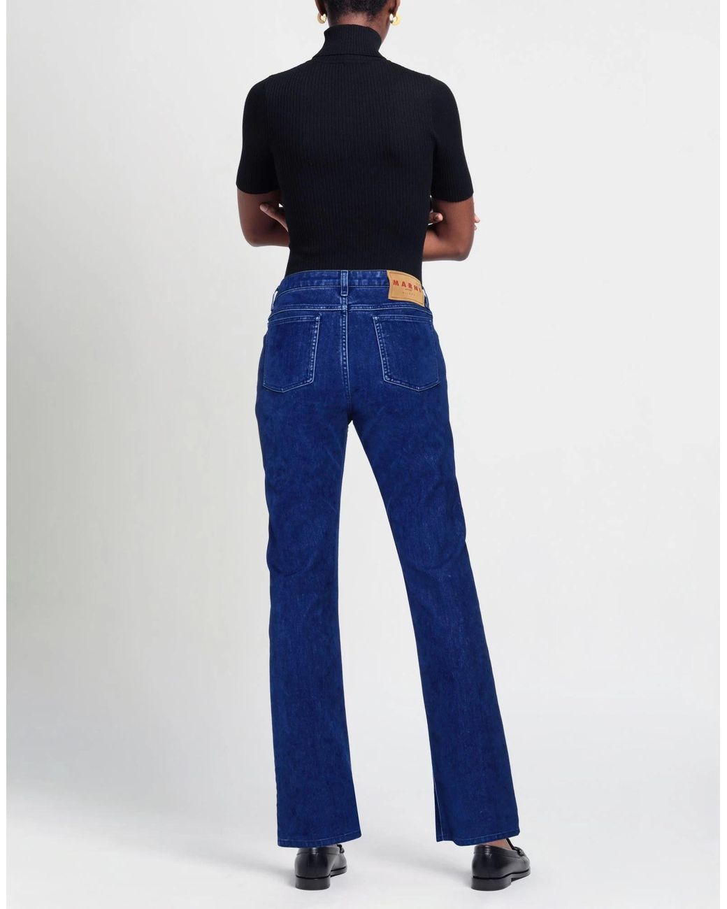 Marni Blue Minimalist Straight-Leg Jeans