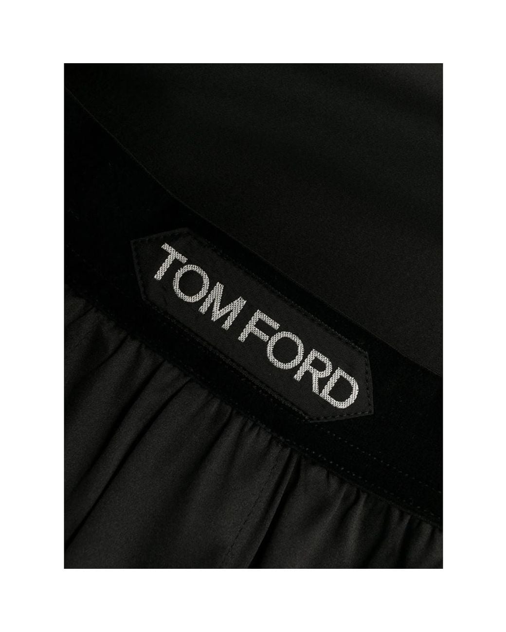 Tom Ford Black Logo-Waistband Stretched Satin Boxers for men