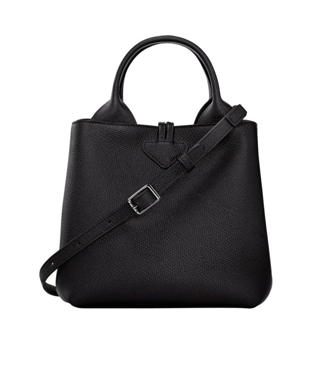 Longchamp Black Le Roseau S Top Handle Bag