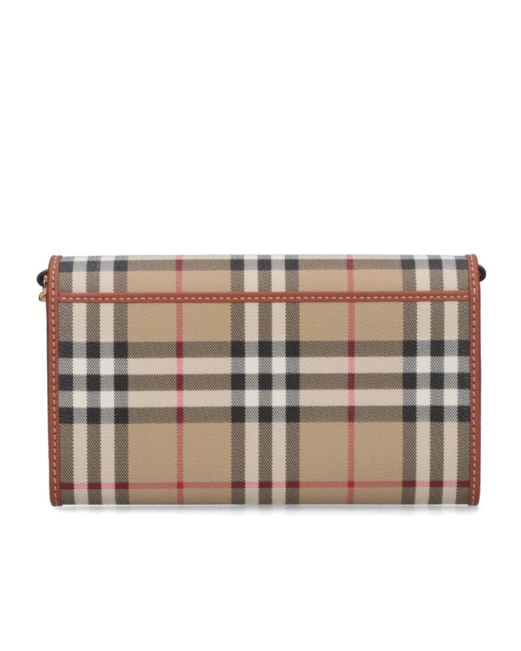 Burberry Brown Checked Chain-Linked Shoulder Bag