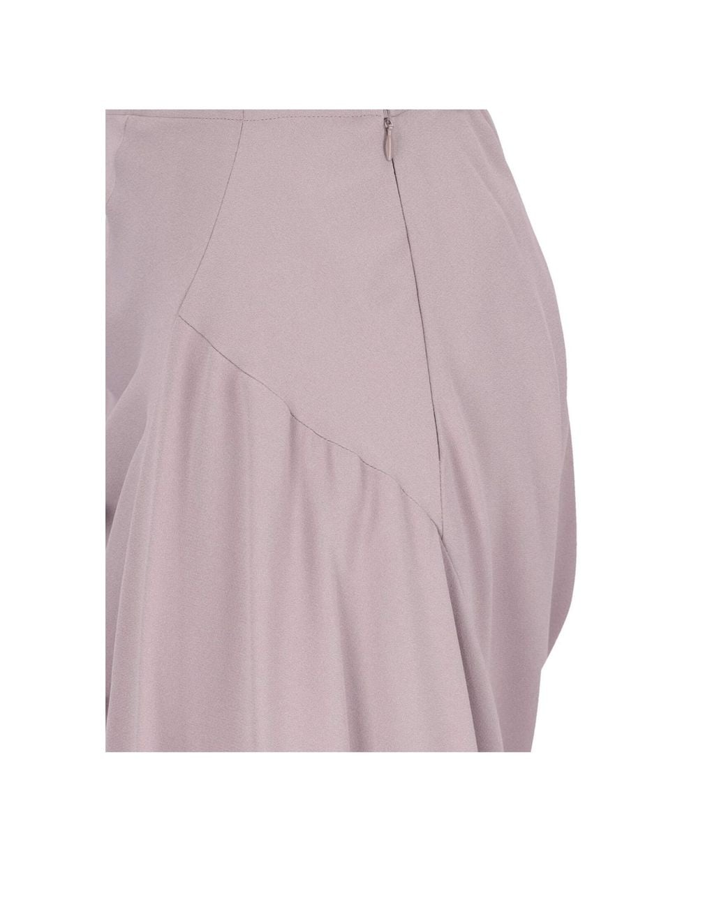 Dries Van Noten Purple Ruched High-Low Waist Skirt