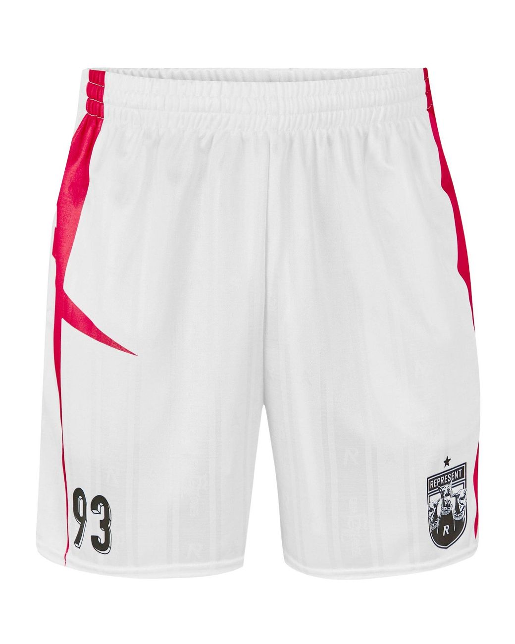 Represent White Spike Football Shorts for men