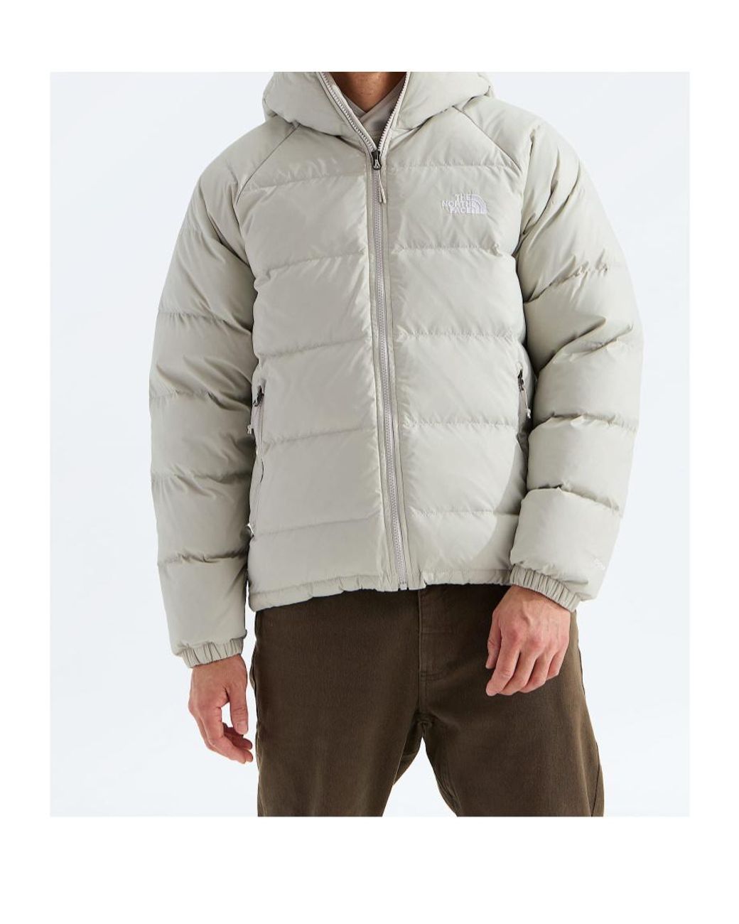 The North Face Gray Hooded Puffer Down Jacket for men