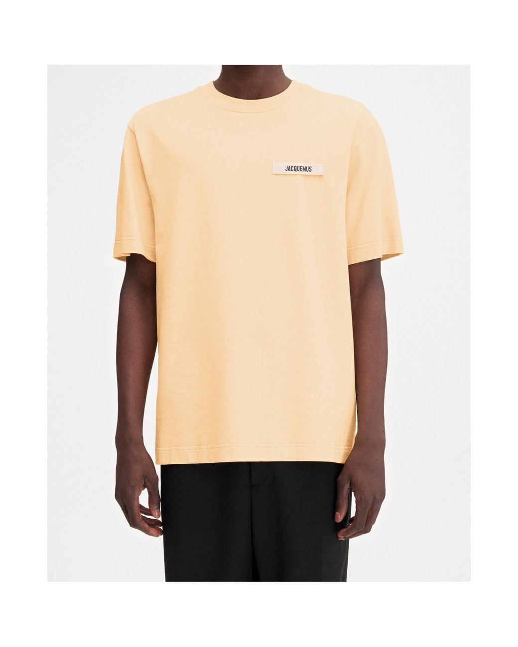 Jacquemus Natural Logo Patch Crewneck T-Shirt for men