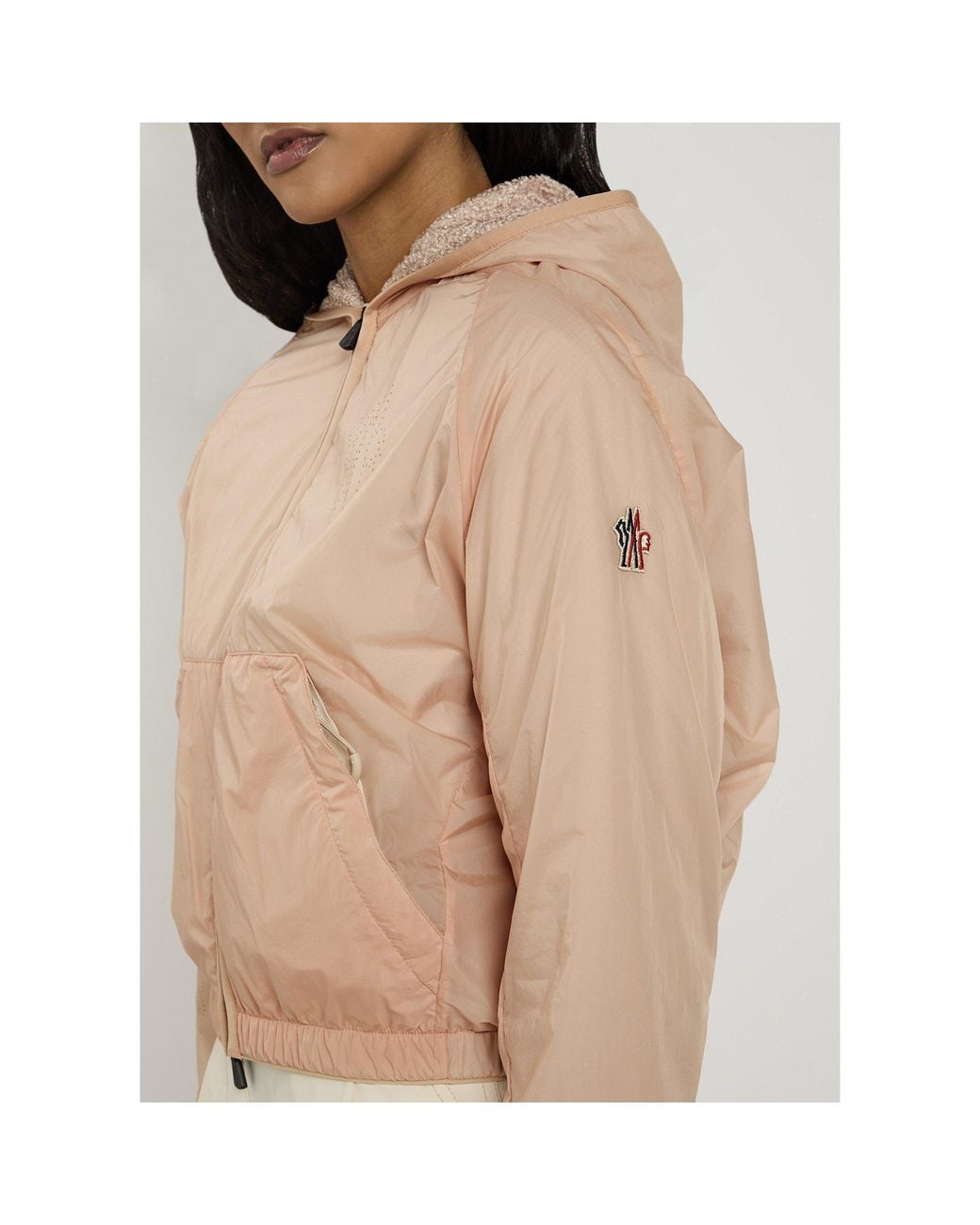 Moncler Pink Simple Hooded Jacket